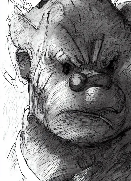 Prompt: portrait, Nightmare Winnie the Pooh, watercolor, dramatic lighting, cinematic, establishing shot, extremely high detail, foto realistic, cinematic lighting, pen and ink, intricate line drawings, by Yoshitaka Amano, Ruan Jia, Kentaro Miura, Artgerm, post processed, concept art, artstation, matte painting, style by eddie mendoza, raphael lacoste, alex ross