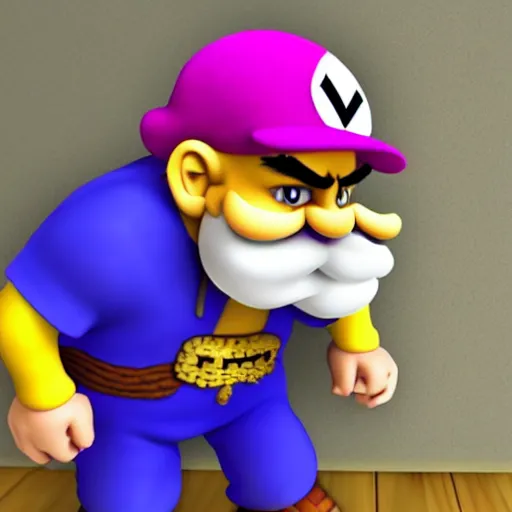 Prompt: photo of Wario in real life