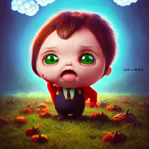 Prompt: an epic chibi comic book style portrait painting of meatloaf, character design by mark ryden and pixar and hayao miyazaki, unreal 5, daz, hyperrealistic, octane render, cosplay, rpg portrait, dynamic lighting, intricate detail, harvest fall vibrancy, cinematic