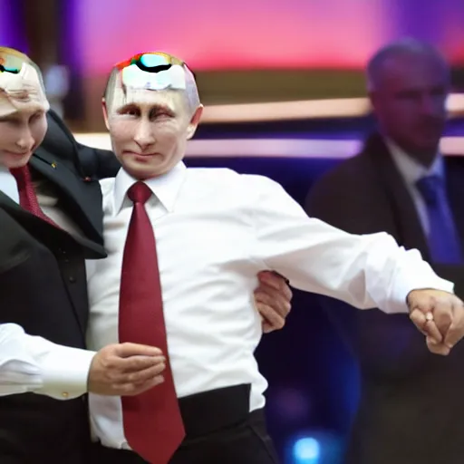 Image similar to putin and schrotder dancing