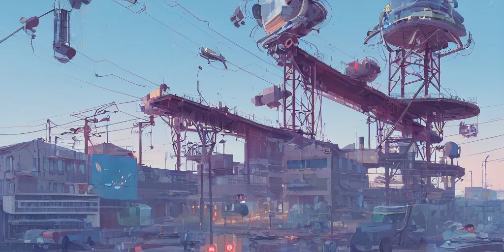 Image similar to Owensboro Kentucky by Goro Fujita and Simon Stalenhag , 8k, trending on artstation, hyper detailed, cinematic