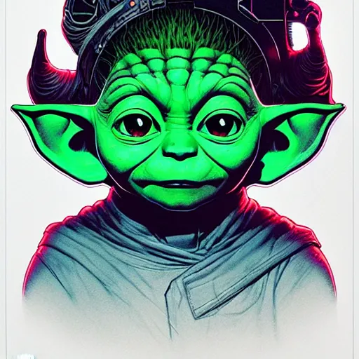 Image similar to portrait top light, by killian eng and joe fenton and martin deschambault and conrad roset, inspired by baby yoda, etching, fine, sharp high detail,