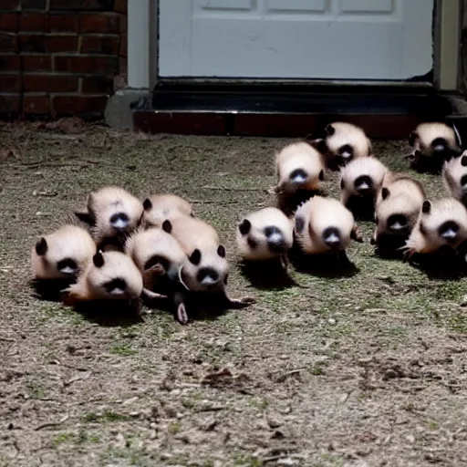 Image similar to An angry horde of ferrets are outside my door. WTF DO I DO?