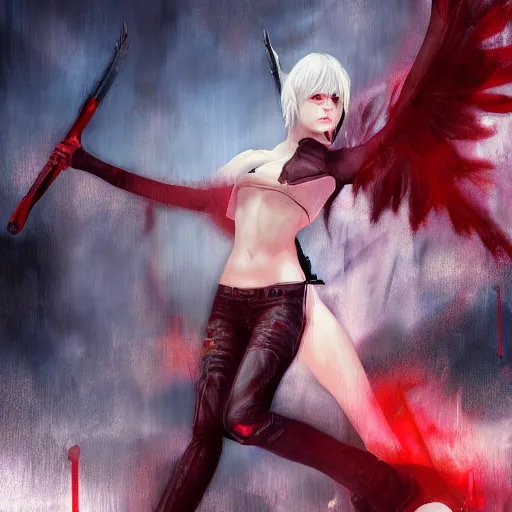 Prompt: devil never cry by wlop