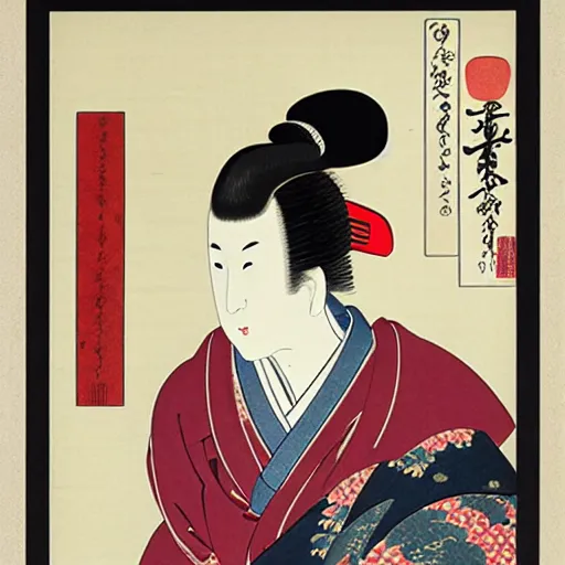 Prompt: beautiful portrait ukiyo - e painting of a computer by kano hideyori, kano tan'yu, kaigetsudo ando, miyagawa choshun, okumura masanobu, kitagawa utamaro