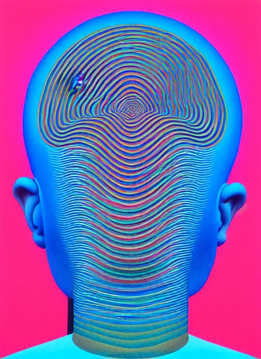 Prompt: labyrinth on a head by shusei nagaoka, kaws, david rudnick, airbrush on canvas, pastell colours, cell shaded!!!, 8 k