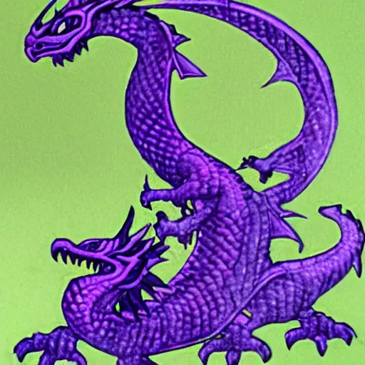 Prompt: purple dragon