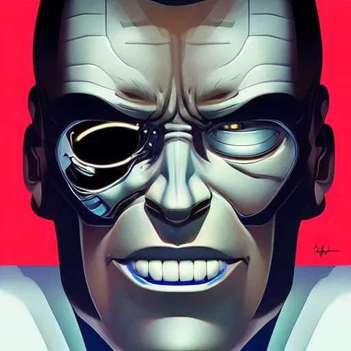 Image similar to face icon stylized minimalist the terminator, loftis, cory behance hd by jesper ejsing, by rhads, makoto shinkai and lois van baarle, ilya kuvshinov, rossdraws global illumination