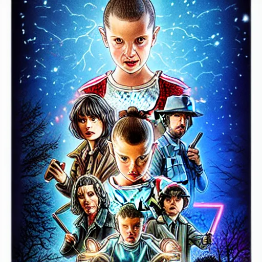 Image similar to Eleven from Stranger Things