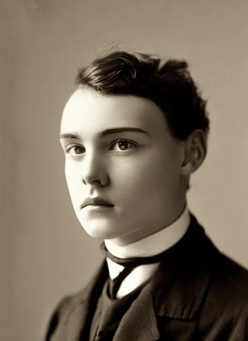 Prompt: portrait of a young edwardian man, detailed face, edwardian, highly detailed, cinematic lighting, photograph by elliott & fry