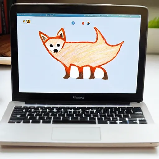 Image similar to 🦊💻⌨️