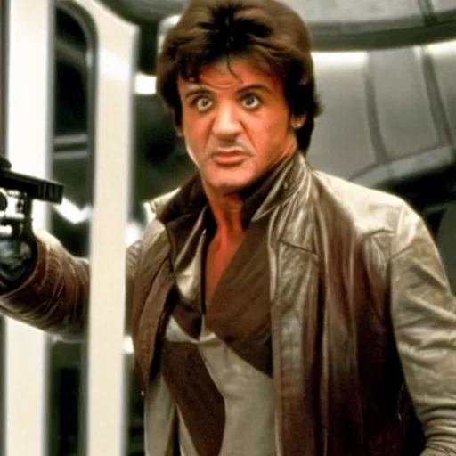 Image similar to sylvester stallone as han solo