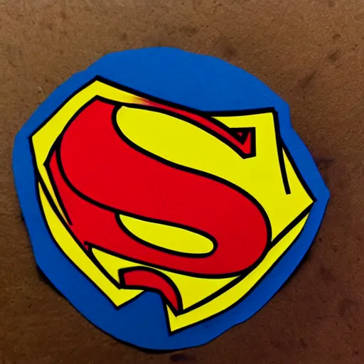 Image similar to die cut sticker, luffy is superman, splatter paint on paper