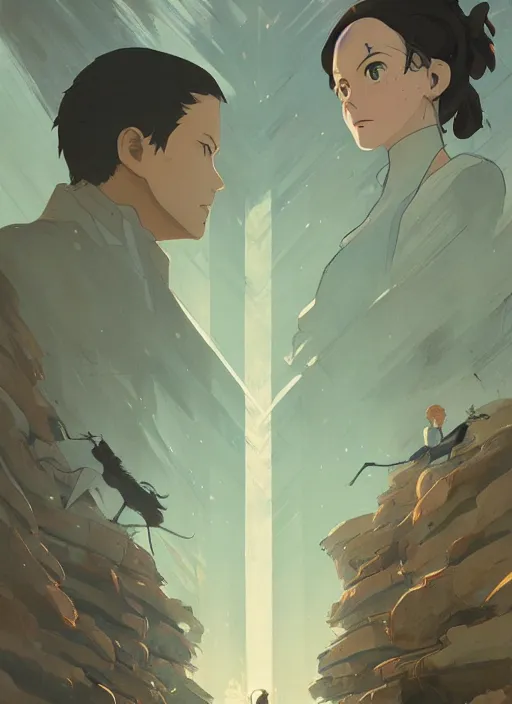 Image similar to alternative movie poster for westworld by loish, makoto shinkai, studio ghibli, atey ghailan