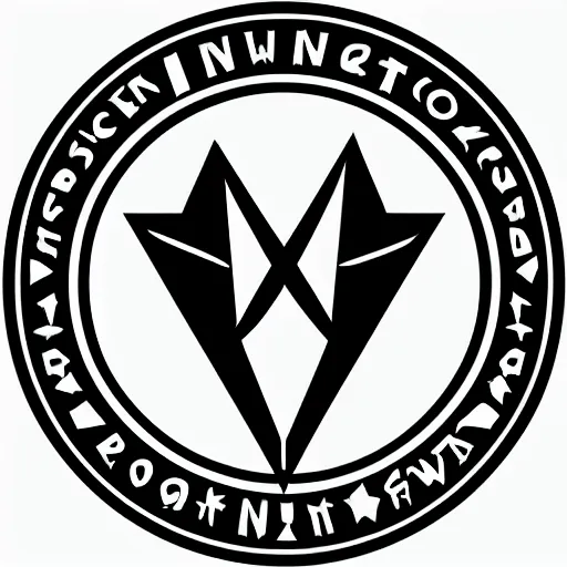 Image similar to vector symbol for a fictional guild, iconic, clean, white background, artstation, symbolic, full colour