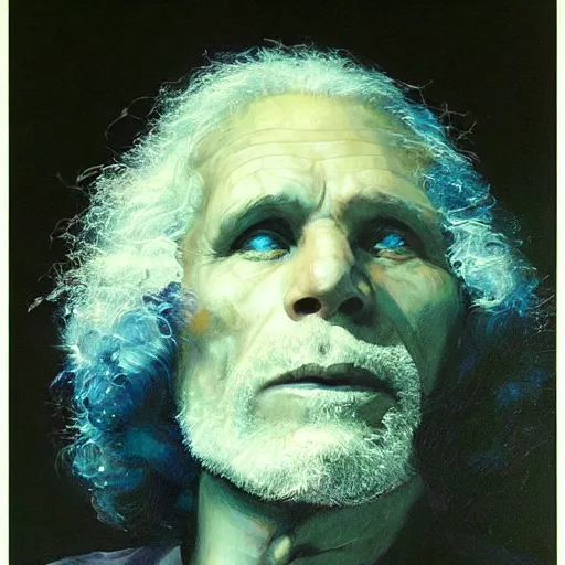 Prompt: UHD tonalism cosmic painting of elderly, old Jim Morrison, by Antonio Caparo and Ferdinand Knab and Greg Rutkowski, UHD, photorealistic, trending on artstation, trending on deviantart