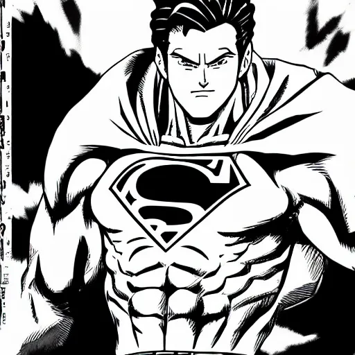 Prompt: manga panel of zelensky superman fortnite in the style of kentaro miura, 8 k, 4 k, masterpiece, trending on artstation,