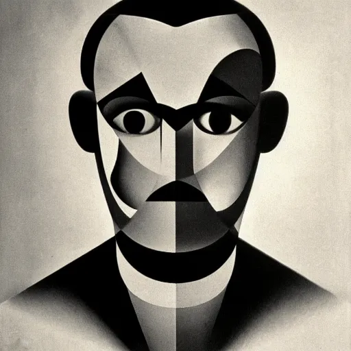 Prompt: portrait bauhaus abstract monochromatic high contrast by moholy nagy, laszlo