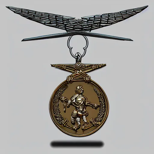 Prompt: internet keyboard warrior medal, award, photorealistic, detailed