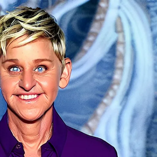 Image similar to ellen degeneres as medusa