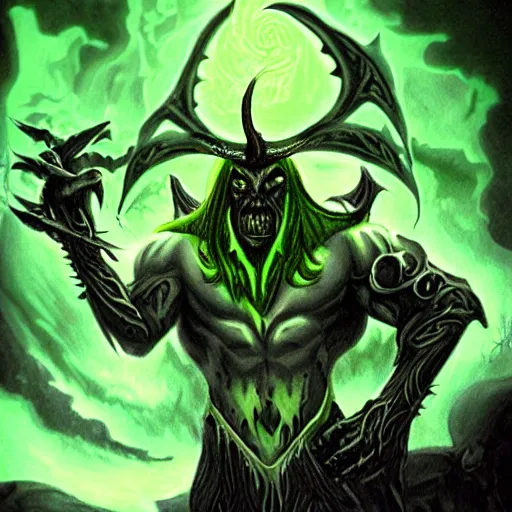 Image similar to illidan stormrage by tim burton