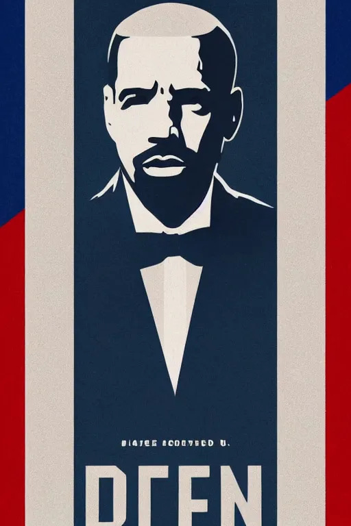 Image similar to minimal movie poster, biden, drake is united states president joe biden, solid colors, cinematic, fan art, trending on artstation