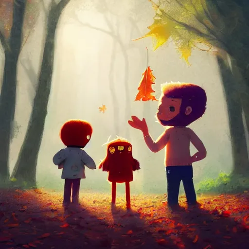 Prompt: 🍂 cute, illustration, digital art, inspired by fall guys, by greg rutkowski, sharp, masterpiece, highly detailed, photorealistic, octane render, 8 k, unreal engine 5, trending on artstation, vivid colors