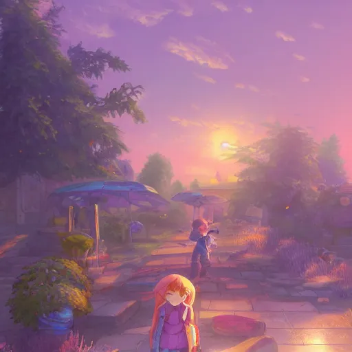 Prompt: A cute candy monster sneaking, extra detailed, digital illustration, by Makoto Shinkai and thomas kinkade, digital painting, Matte painting, trending on artstation and unreal engine