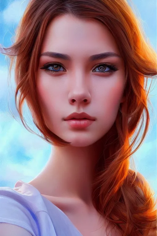 Image similar to photo of a gorgeous young woman in the style of stefan kostic, realistic, sharp focus, 8k high definition, insanely detailed, intricate, elegant, art by stanley lau and artgerm