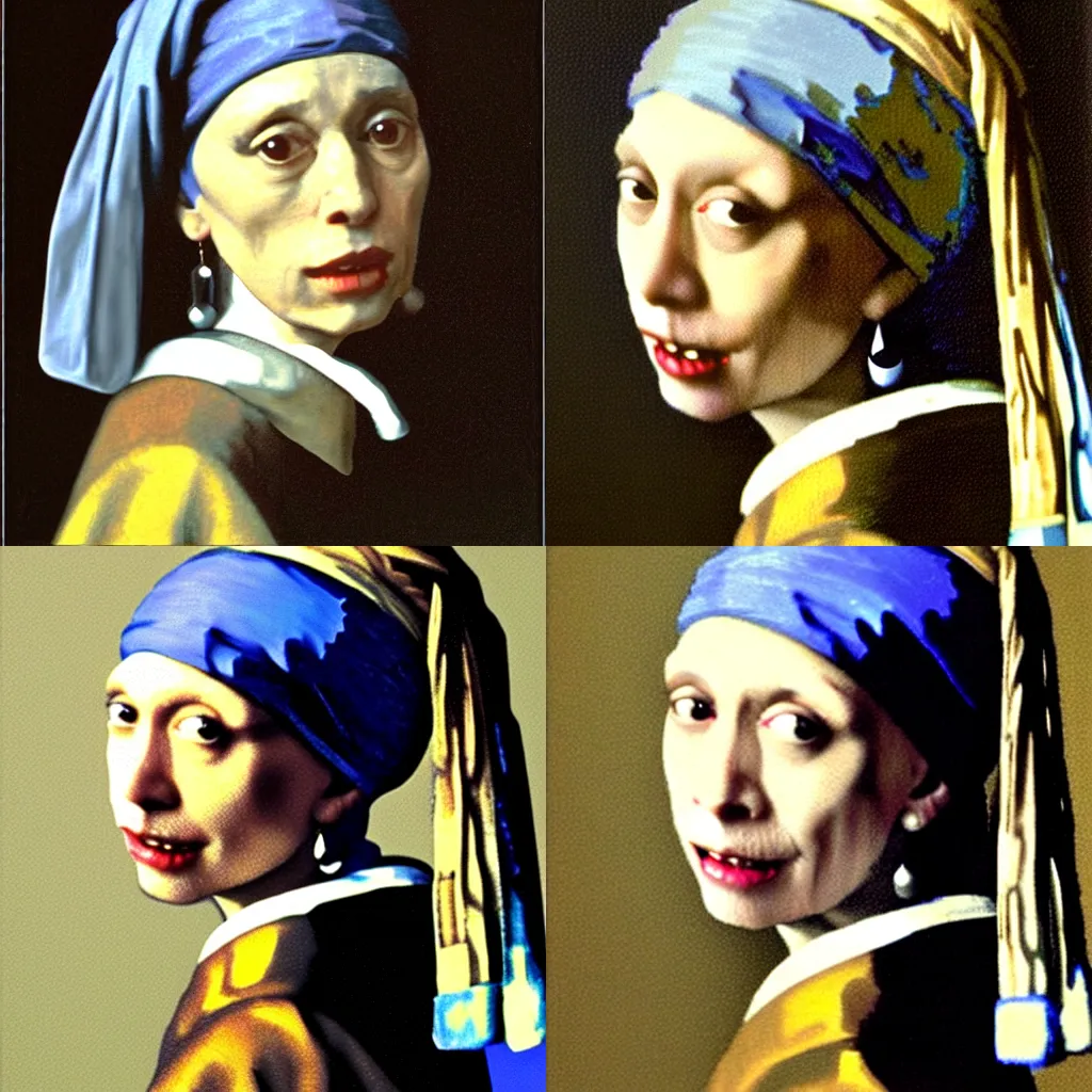 Prompt: richard belzer with the pearl earring by vermeer