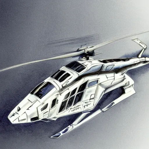 Image similar to concept art prometheus helicopter by james cameron