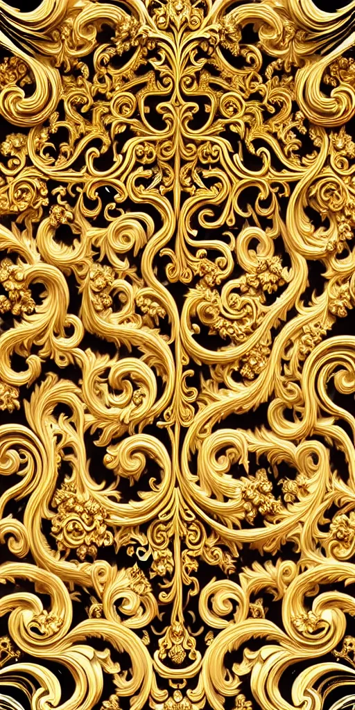 Prompt: the source of future growth dramatic, elaborate emotive Golden Baroque and Rococo styles to emphasise beauty as a transcendental, seamless pattern, symmetrical, large motifs, rainbow syrup splashing and flowing, Palace of Versailles, 8k image, supersharp, spirals and swirls in rococo style, medallions, iridescent black and rainbow colors with gold accents, perfect symmetry, versace medusa logo in centre, bvlgari jewelry, High Definition, photorealistic, masterpiece, 3D, no blur, sharp focus, photorealistic, insanely detailed and intricate, cinematic lighting, Octane render, epic scene, 8K