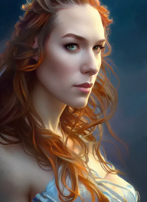 Image similar to marisha ray as a fish, intricate, elegant, highly detailed, digital painting, artstation, concept art, smooth, sharp focus, illustration, art by artgerm and greg rutkowski and alphonse mucha, 8 k