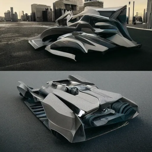 Image similar to khyzyl saleem car : medium size: 7, u, x, y, o medium size form panels: motherboard medium size forms : zaha hadid architecture big size forms: brutalist medium size forms: sci-fi futuristic setting: Ash Thorp car: ultra realistic phtotography, keyshot render, octane render, unreal engine 5 render , high oiled liquid glossy specularity reflections, ultra detailed, 4k, 8k, 16k: blade runner 2049 color colors : cinematic, high contrast