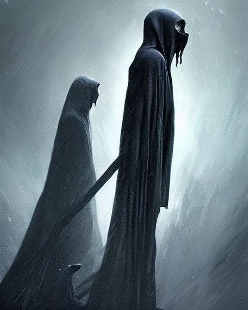 Image similar to photo. the movie is still the same. the dementor. ghost. dark colors. threatening. the stalker. frightening. trending on artstation. award - winning. artgem. greg rutkowski. beksinsky. extremely detailed. 4 thousand.