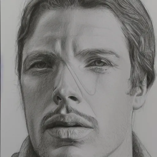 Image similar to pencil illustration of Roy halston highly detailed, cinematic,