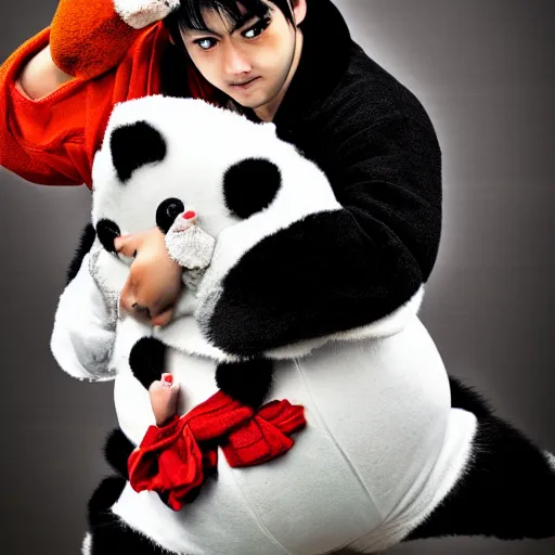 Image similar to panda as luffy photography