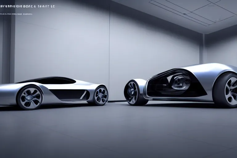 Image similar to Futuristic car, angular and sharp industrial design, inspired by Rolls Royce Phantom and Bugatti Chiron, driving across Beverly Hills, futuristic car concept, concept automobile design, telephoto lens, low shot camera angle, cinematic lighting, Octane render, VRay, 3D photorealistic rendering, Unreal Engine 5