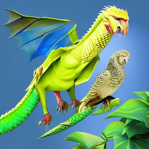 Image similar to A Dragon & Budgie Hybrid Profile Picture