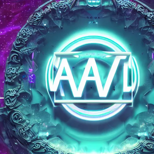 Image similar to a and w vaporwave logo, digital art, cosmic, 3 d high definition, trending on art station, photorealistic, high resolution, 8 k, octane, hyper detailed, insane details, intricate, elite, ornate, elegant trend, highly detailed and intricate, sharp focus, photography, unreal engine