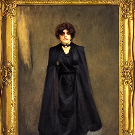 Image similar to female occult detective by alfred stevens