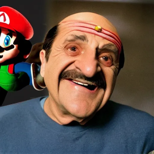 Prompt: Joe Pesci as n64 Mario