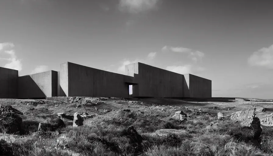 Prompt: big brutalist imperial military base on peruvian cliffs, twelve angle stone design, drawing architecture, pritzker architecture prize, brutalism architecture, cinematic shot, by greig fraser, by emmanuel lubezki, robert richardson, hoyte van hoytema, roger deankins