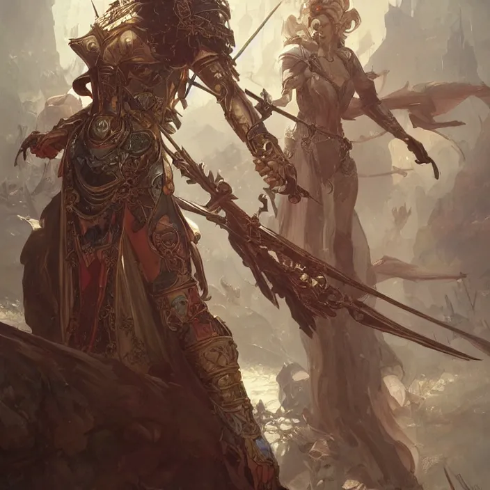 Image similar to warhammer, russia, d & d, fantasy, intricate, elegant, highly detailed, digital painting, artstation, concept art, matte, sharp focus, illustration, art by artgerm and greg rutkowski and alphonse mucha