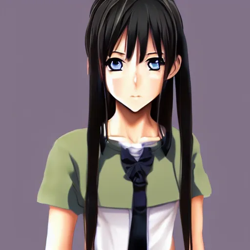 Image similar to photorealistic anime girl,