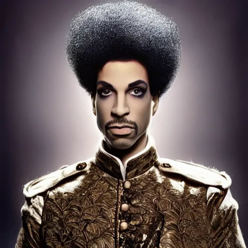 Prompt: amazing award winning portrait photo of prince the artist