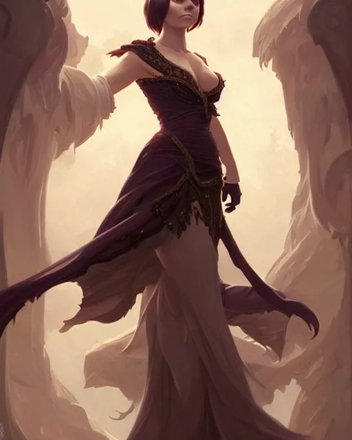 Image similar to Christina Ricci, D&D, fantasy, intricate, elegant, highly detailed, digital painting, artstation, concept art, matte, sharp focus, illustration, hearthstone, art by Artgerm and Greg Rutkowski and Alphonse Mucha