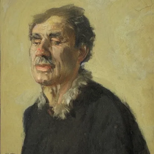 Prompt: portrait of the catalan artist Franc Aleu