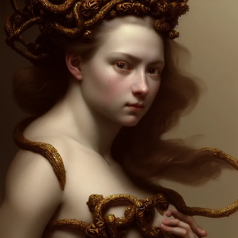 Prompt: princess of vines with a clear skin by roberto ferri, ornate 8 k gorgeous intricate detailed octane render