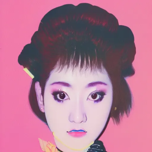 Image similar to a portrait of a girl, japanese 8 0 s pop color scheme